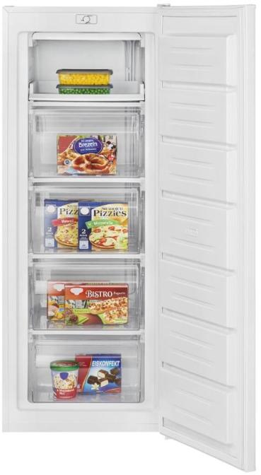 Bomann GS 7364 Stand Gefrierschrank, 54,5 cm breit, 168 L, 4 Gefrierschubladen, 1 Gefriertablett, weiß (773640)
