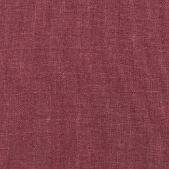 3-tlg. Sofagarnitur mit Kissen Weinrot Stoff