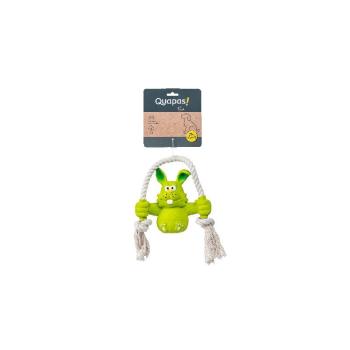 ARDEBO.de Quapas Dog Toy Fun Latex Rabbit with Rope