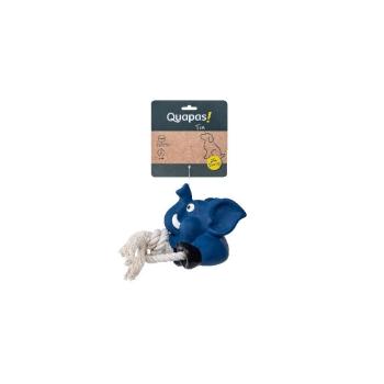 ARDEBO.de Quapas Dog Toy Fun Latex Elephant with Rope