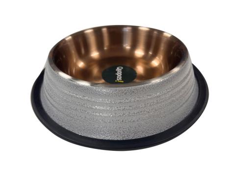 ARDEBO.de Quapas Dog Bowl non-skid Light Grey 23cm 