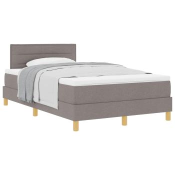 ARDEBO.de - Boxspringbett mit Matratze Taupe 120x190 cm Stoff