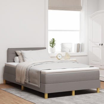 Boxspringbett mit Matratze Taupe 120x190 cm Stoff