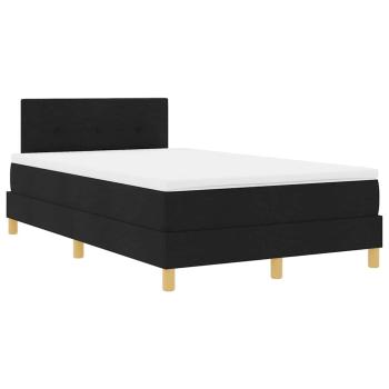 Boxspringbett mit Matratze Schwarz 120x190 cm Stoff
