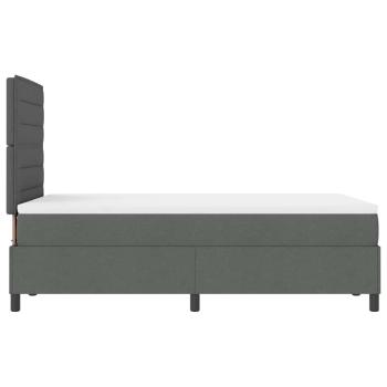 Boxspringbett mit Matratze Dunkelgrau Kleines Doppelstoff