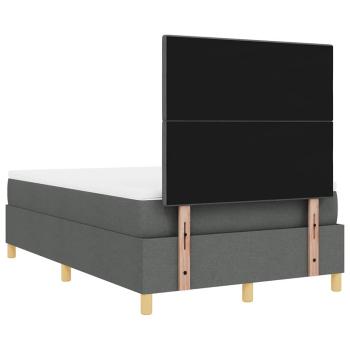 Boxspringbett mit Matratze Dunkelgrau Klein-Doppel Stoff