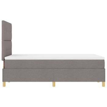 Boxspringbett mit Matratze Taupe Kleines Doppelbett Stoff