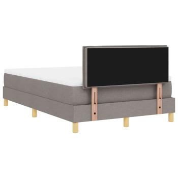Boxspringbett mit Matratze & LED Taupe 120x190 cm Stoff