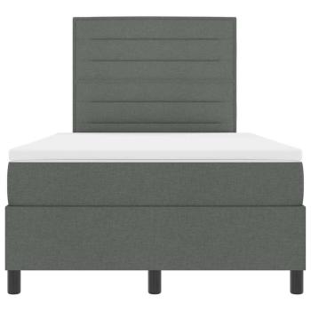 Boxspringbett mit Matratze & LED Dunkelgrau 120x190 cm Stoff