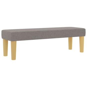 ARDEBO.de - Boxspringbett mit Matratze & Bank Taupe 120x190 cm Stoff