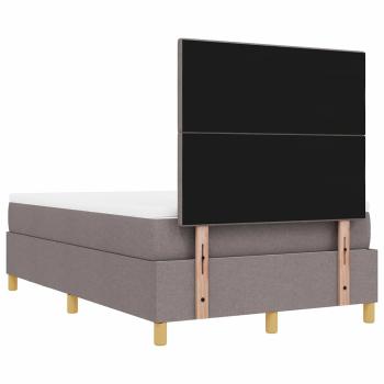 Boxspringbett mit Matratze & Bank Taupe 120x190 cm Stoff