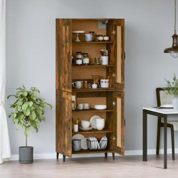 Highboard Räuchereiche 69,5x34x180 cm Holzwerkstoff