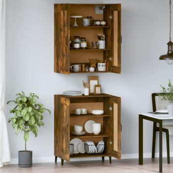 Highboard Räuchereiche 69,5x34x180 cm Holzwerkstoff
