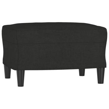 Sessel mit Hocker Schwarz 60 cm Stoff