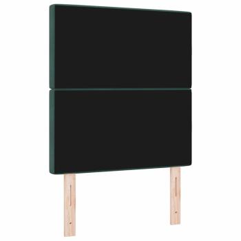 Kopfteil Kristallknopf gesteppt Dunkelgrün 80 cm Samt, Kopfteil Kristallknopf gesteppt Dunkelgrün 160 cm Samt