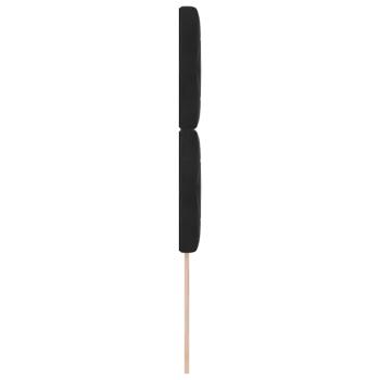 Schwarzes Samt Kopfteil mit Kristallknopfdetaillierung, 100 cm, Schwarzes Samt Kopfteil mit Kristallknopfdetaillierung, 200 cm
