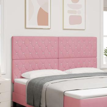 Kopfteile mit Kristallknopf Tufted Rosa 180 cm Samt