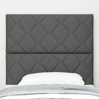 Kopfteil Diamantblock Design Dunkelgrau 100 cm Stoff, Kopfteil Diamantblock Design Dunkelgrau 200 cm Stoff