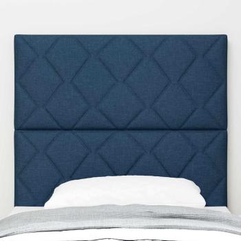 Kopfteil Diamantblock Design Blau 100 cm Stoff, Kopfteil Diamantblock Design Blau 200 cm Stoff