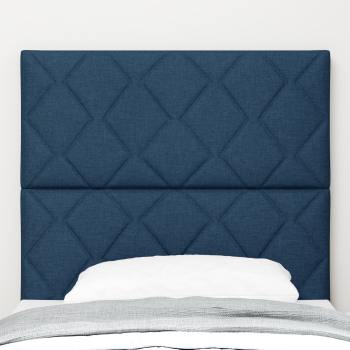 Kopfteil Blau 100 cm Stoff