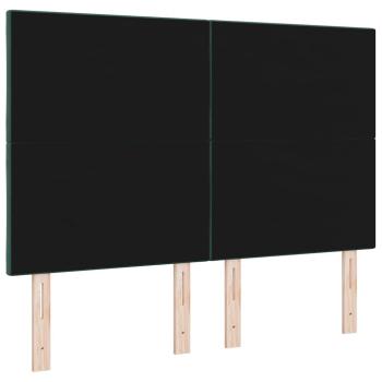 Kopfteil mit Diamantblock-Design in Dunkelgrün, 140 cm, Samt