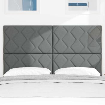 Kopfteil mit Diamantblöcken Design Dunkelgrau 160 cm Stoff