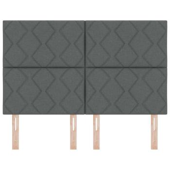 Kopfteil mit Diamantblöcken Design Dunkelgrau 160 cm Stoff