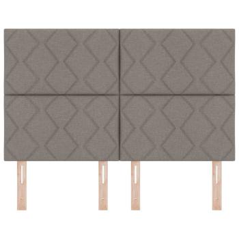 Kopfteil mit Diamantblocks-Design Taupe 160 cm Stoff