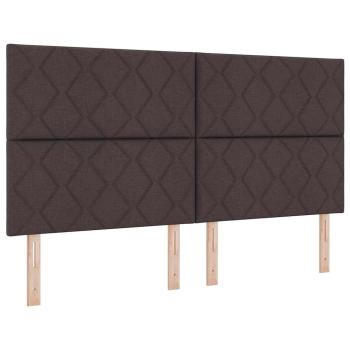 Kopfteil mit Diamantblöcken Dunkelbraun 180 cm Stoff