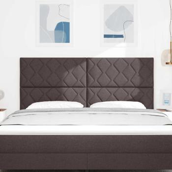 Kopfteil mit Diamantblöcken Dunkelbraun 180 cm Stoff