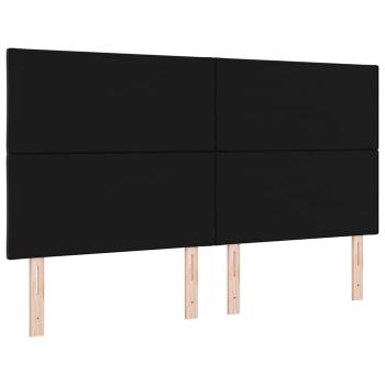 Kopfteil Diamantblockdesign Schwarz 180 cm Samt