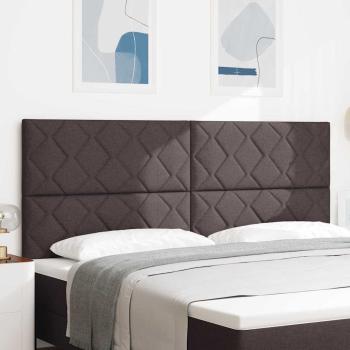 ARDEBO.de - Kopfteil Design mit Diamantblöcken Dunkelbraun 200 cm Stoff