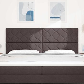 Kopfteil Design mit Diamantblöcken Dunkelbraun 200 cm Stoff