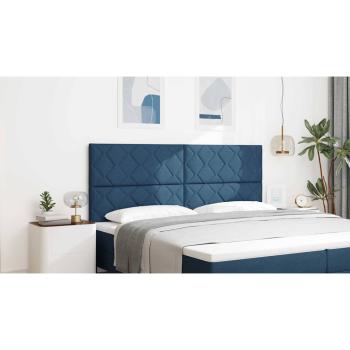 Kopfteile Diamantblock Design Blau 200 cm Stoff