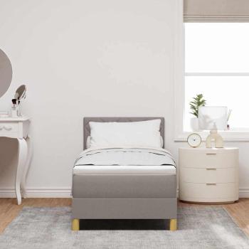 Boxspringbett mit Matratze Taupe 80x200 cm Stoff