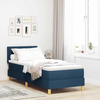 ARDEBO.de - Boxspringbett mit Matratze Blau 80x200 cm Stoff