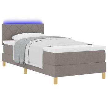 Boxspringbett mit Matratze Taupe 90x190 cm Stoff
