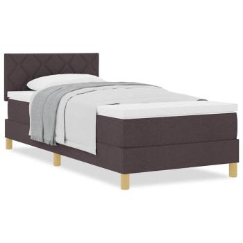 Boxspringbett mit Matratze Dunkelbraun 90x200 cm Stoff