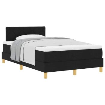Boxspringbett mit Matratze Schwarz 120x200 cm Stoff
