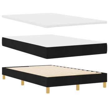 Boxspringbett mit Matratze Schwarz 120x200 cm Stoff