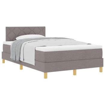 Boxspringbett mit Matratze Taupe 120x200 cm Stoff