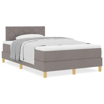 Boxspringbett mit Matratze Taupe 120x200 cm Stoff