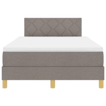 Boxspringbett mit Matratze Taupe 120x200 cm Stoff