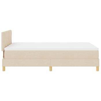 Boxspringbett mit Matratze Creme 120x200 cm Stoff