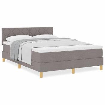 Boxspringbett mit Matratze Taupe 140x190 cm Stoff
