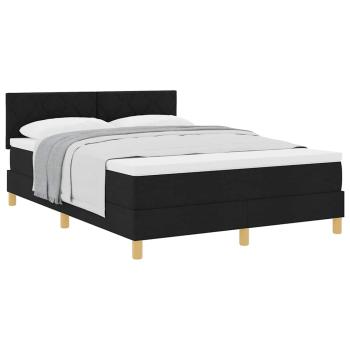 Boxspringbett mit Matratze Schwarz 160x200 cm Stoff