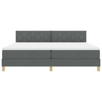 Boxspringbett mit Matratze Dunkelgrau 200x200 cm Stoff
