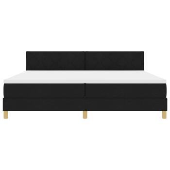 Boxspringbett mit Kissen Schwarz 200 x 200 cm Stoff