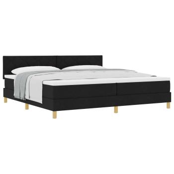 Boxspringbett mit Matratze Schwarz 200x200 cm Stoff