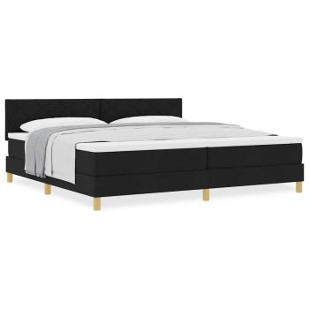 Boxspringbett mit Matratze Schwarz 200x200 cm Stoff